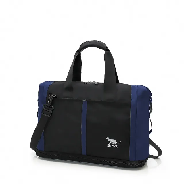 【COUGAR】大容量行李袋 旅行袋 休閒運動健身瑜伽包(耐磨防潑水、可加大、可肩背、可插放行李箱拉桿)