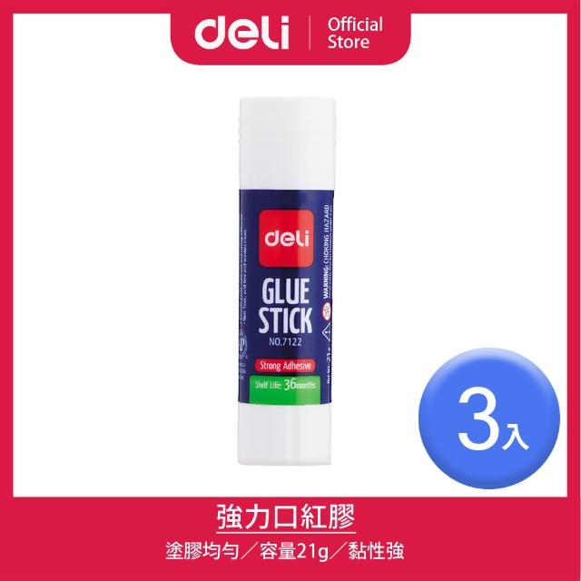 【Deli 得力】強力口紅膠21g-3入(7122)