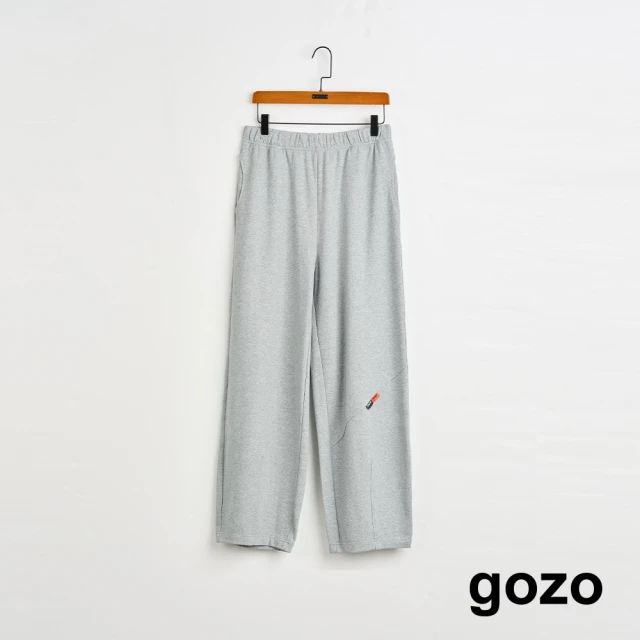 gozo 織標異材質拼接鬆緊棉褲(兩色)評價推薦