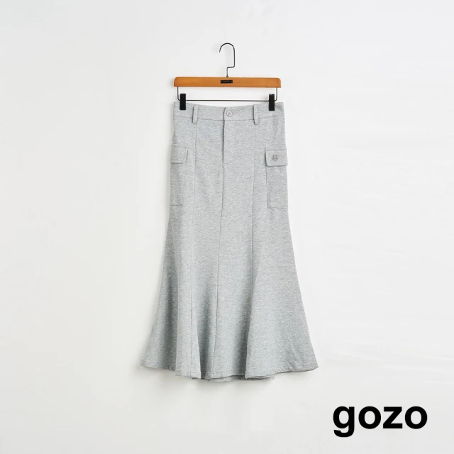 gozogozo MOMO獨家款★限量開賣 雙口袋修身魚尾裙(兩色)