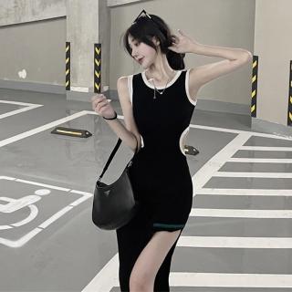 【派對樂木婚禮La Morongo Dress】輕熟小心機鏤空露腰開叉修身長裙(洋裝 派對洋裝 連身裙)