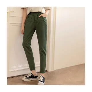 【OB 嚴選】高含棉車線設計寬鬆休閒長褲 《BA3603》