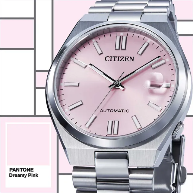 【CITIZEN 星辰】Mechanical系列 韋禮安配戴款 PANTONE限定款 夢幻粉 機械腕錶 母親節 禮物(NJ0158-89X)