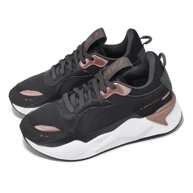 【PUMA】休閒鞋 RS-X Glam Wns 女鞋 黑 白 復古 拼接 低筒 增高 運動鞋(396393-02)