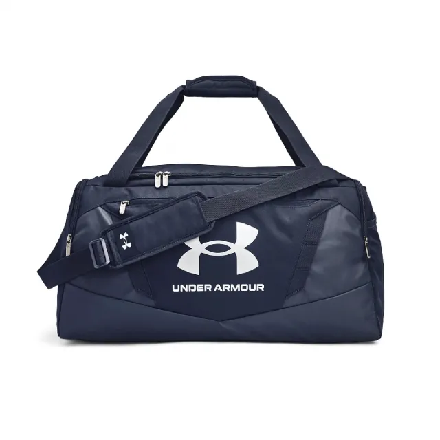 【UNDER ARMOUR】旅行袋 Undeniable 5.0 藍灰 防潑水 大空間 可拆背帶 可手提 健身包 UA(1369223410)