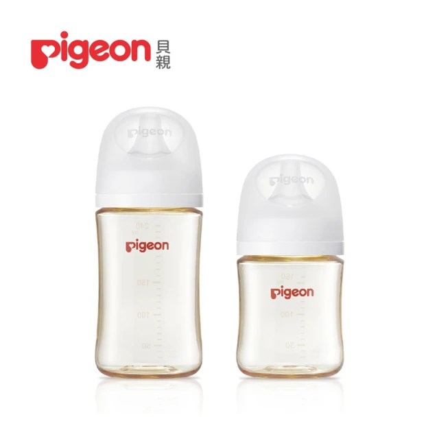 Pigeon 貝親 第三代母乳實感PPSU奶瓶240ml+160ml(瓶身x2+奶嘴x2+蓋x2+栓x2)