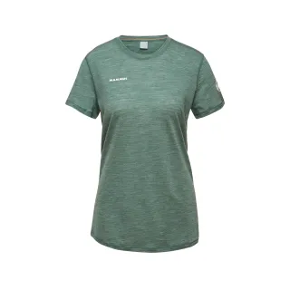 【Mammut 長毛象】Tree Wool FL T-Shirt Women 羊毛混紡快乾抗臭短袖T恤 深玉石綠 女款 #1017-06670