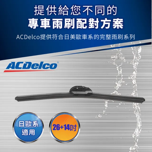 【ACDelco】TOYOTA SIENTA矽膠軟骨專用雨刷組合26+14吋(SIENTA)