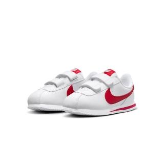 【NIKE 耐吉】CORTEZ BASIC SL PSV 阿甘鞋 白紅 中童 小朋友 魔鬼氈(904767-101 ∞)