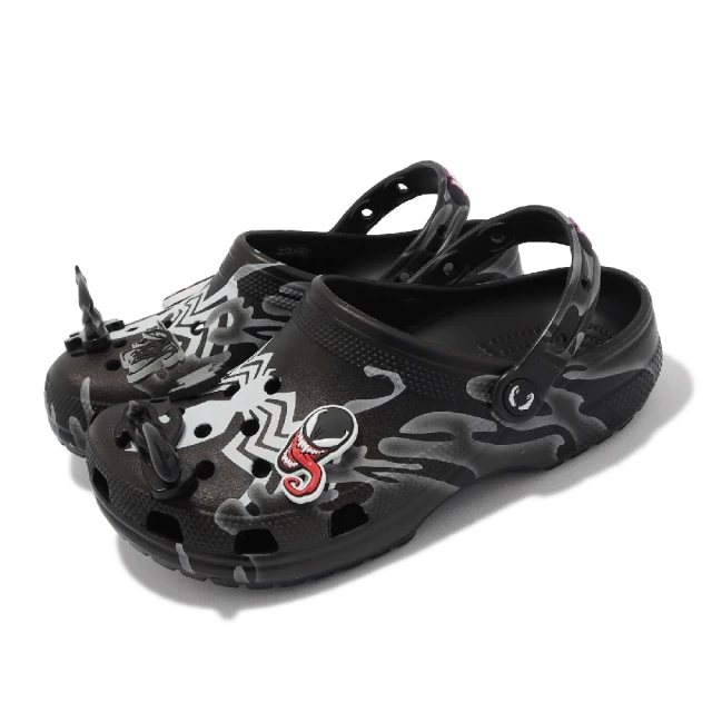 CrocsCrocs x Venom Clog 洞洞鞋 猛毒 蜘蛛人 克駱格 黑 漫威 反光 附鞋扣 卡駱馳 聯名 男女鞋(208864001)