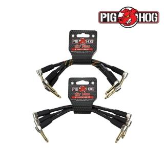 【PIG HOG】6英吋雙L頭編織短導線／一組3條／效果器導線 PHLIL6RA/6BK(原廠公司貨 終身免費保固 品質保證)