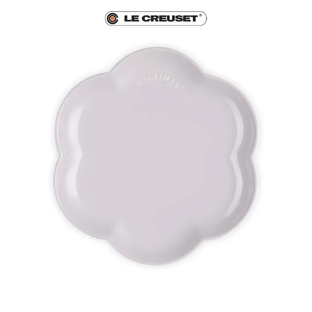 【Le Creuset】繁花系列瓷器花型淺盤22cm(柔粉紫/棉花白 二色選一)
