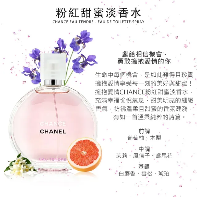 CHANEL 香奈兒】CHANCE系列淡香水50ml 多款任選(平行輸入_粉紅甜蜜/橙