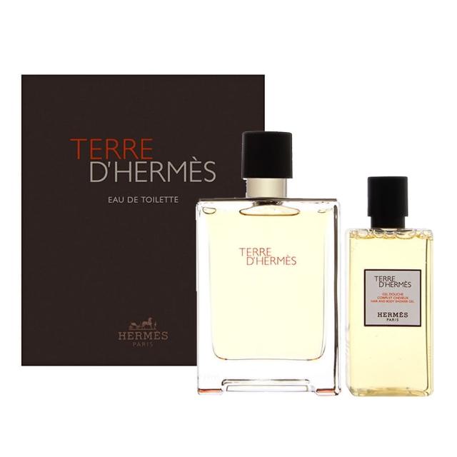 【Hermes 愛馬仕】大地男性淡香水禮盒-淡香水100ml+沐浴洗髮露80ml(平行輸入)