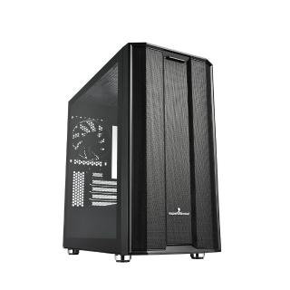 【Superchannel 視博通】SW300 M{黑} M-ATX 電腦機殼(顯卡限長35cm/塔扇限高166cm/玻璃側透/Type-C)