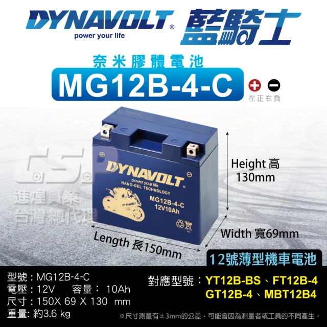 CSP 藍騎士Dynavolt 機車電池 奈米膠體 GHD2