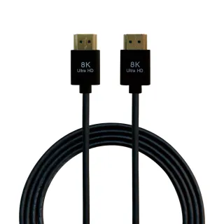 【TeZURE】HDMI線2.1版 公對公連接線1.8米黑色(Ultra認證8K 60Hz)
