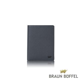 【BRAUN BUFFEL 德國小金牛】洛菲諾P-II 12卡直立中夾-藍色(BF347-359-NY) 錢包送禮推薦