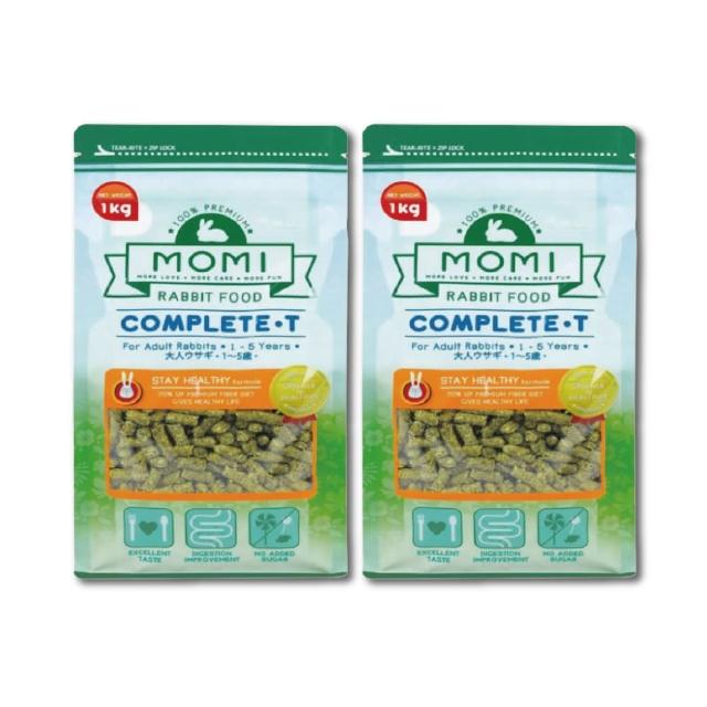 【MOMI 摩米】營養全T成兔飼料1kg-兩包組(兔飼料 成兔飼料)