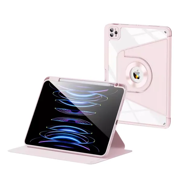 【OMG】iPad Air6 11吋 Air5/Air4 10.9吋三角支架磁吸分離平板保護套(720°旋轉 氣囊防摔 帶筆槽皮套)