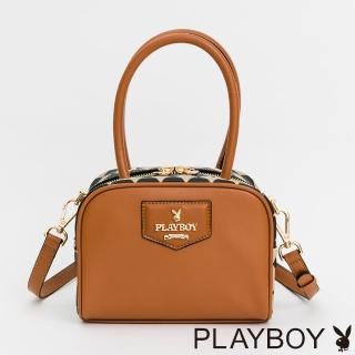 【PLAYBOY】小手提包附長背帶 Meet in the rain系列(黑色)