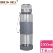 【GREEN BELL 綠貝】Tritan果漾彈蓋水壺1000ml(運動 彈蓋水壺 直飲 耐高溫 大容量 防嗆 防漏 止滑 寬口)