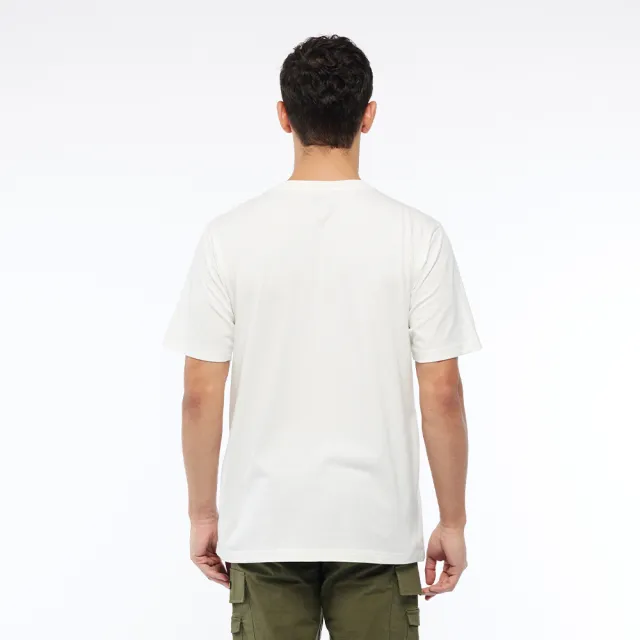 【JEEP】男裝 簡約山岳LOGO短袖T恤(白色)