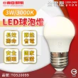 【東亞】4入組 LLA017-3AALH LED 3W 3000K E27 黃光 全電壓 球泡燈 _ TO520099