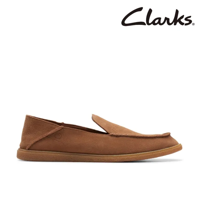 【Clarks】男鞋 Clarkbay Step 愜意穿搭麂皮面套入便鞋 懶人鞋(CLM77503C)