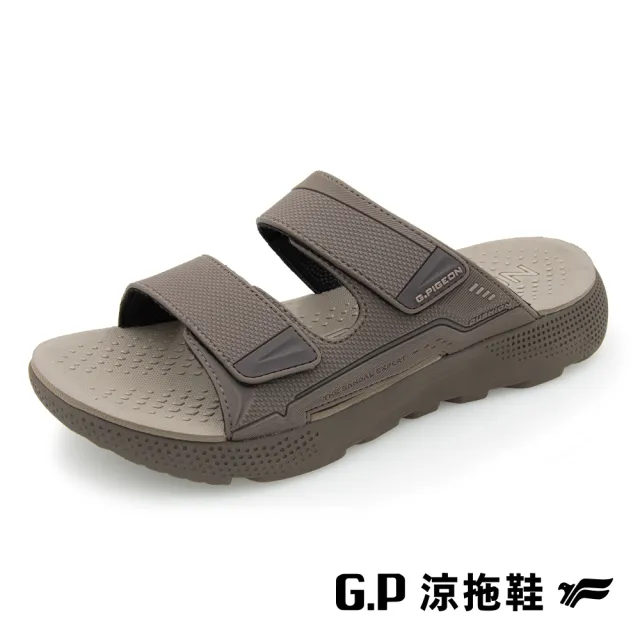 【G.P】男款超輕量緩震雙帶拖鞋G9385M-灰褐色(SIZE:40-44 共三色)