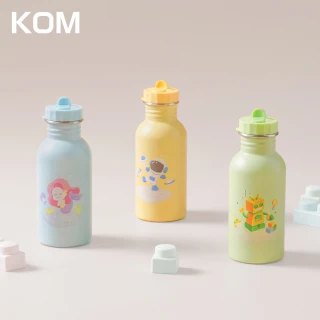 【KOM】夢想系列兒童隨身水壺500ml-附吸管/掛繩/背帶(水杯 隨身瓶 台灣製)