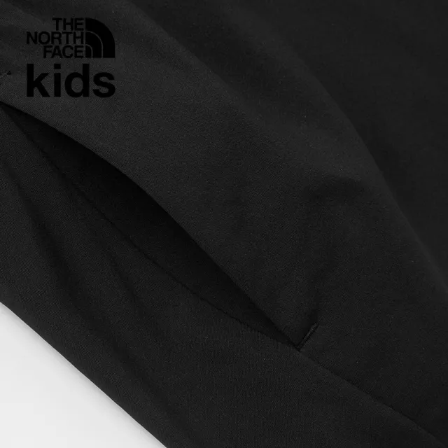 【The North Face 官方旗艦】北面兒童黑色防潑水防曬舒適透氣休閒短裙｜86XXJK3