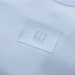 【GAP】女裝 Logo假兩件圓領長袖T恤-藍色(452253)