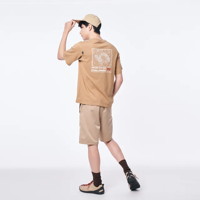 【5th STREET】男裝 短褲 五分褲 男短褲 拼接 撞色 工作褲 卡其(921025)