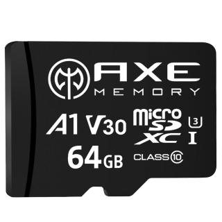 【AXE MEMORY】MicroSDXC 64GB A1 V30/ UHS-I U3 4K-附轉卡 記憶卡(臺灣製)