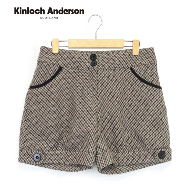 【Kinloch Anderson】甜美千鳥格磨毛短褲  金安德森女裝(KA0372008 灰)