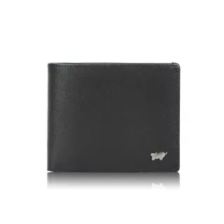 【BRAUN BUFFEL 德國小金牛】台灣總代理 亞當 5卡透明窗皮夾-黑色(BF504-316-BK)