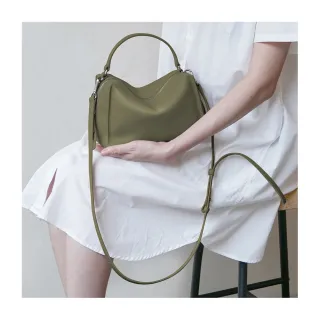 【Darker Than Black】Mini Valley Cube Shoulder Bag 迷你方型軟包/橄欖綠(斜背包/側背包/單肩包/真皮包)