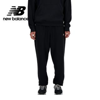 【NEW BALANCE】NB 褲管縮口棉質長褲 男性 黑色 AMP41519BK(亞版 版型正常)