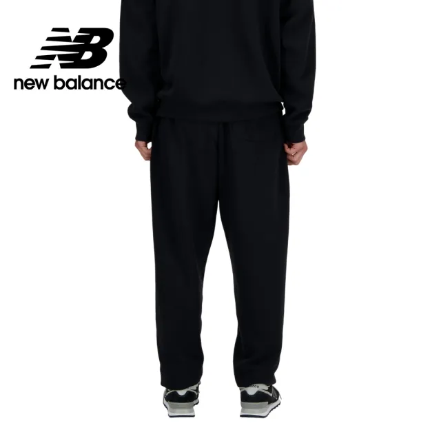 【NEW BALANCE】NB 褲管縮口棉質長褲_男性_黑色_AMP41519BK(亞版 版型正常)