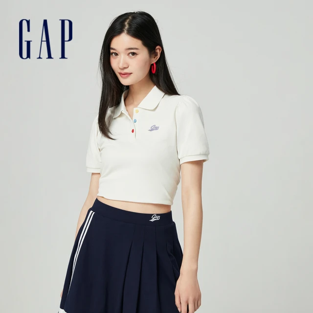 GAP 女裝 Logo圓領短袖T恤-淺藍色(476718)品