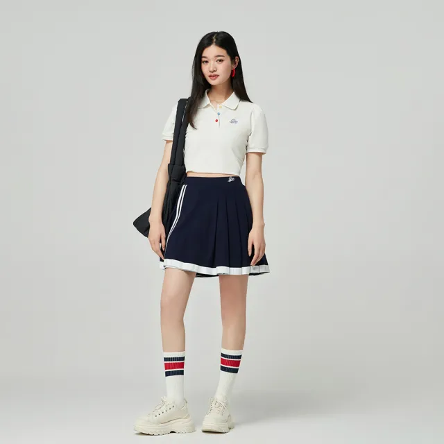 【GAP】女裝 Logo短袖POLO衫 親膚系列-米白色(890005)