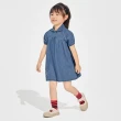 【GAP】女幼童裝 Logo翻領短袖牛仔洋裝-深藍色(890347)