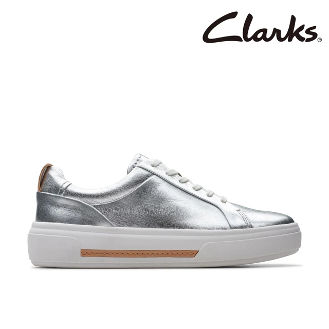 Clarks 女鞋 Hollyhock Walk 低調百搭圓頭厚底輕量板鞋 休閒鞋 增高鞋(CLF76310C)