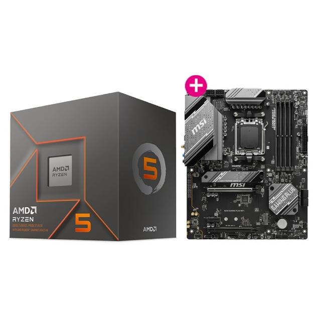 【MSI 微星】B650+R5-8600G★AMD Ryzen 5-8600G 六核心處理器+微星B650 GAMING PLUS WIFI 主機板(板+U)