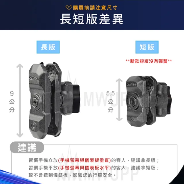 【五匹MWUPP】Osopro專業摩托車架-甲殼-後視鏡 長版/短版(機車手機架/手機支架)