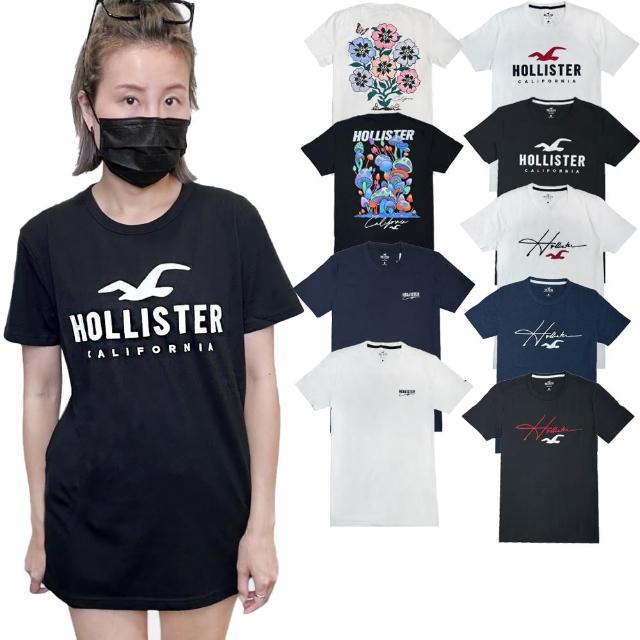 【HOLLISTER Co】休閒 素TEE 刺繡LOGO短袖上衣(多款可選)