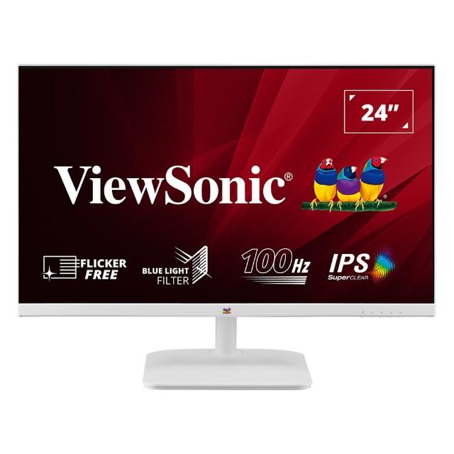 ViewSonic 優派 VA2432-H 是一款 23.8 吋 IPS 面板顯示器,具備 100Hz 更新頻率與 1ms 反應時間,最高解析度 1920x1080,適合看片追劇、學生入門及 OA 辦公使用。高對比 1300:1、250 cd/m² 亮度、178° 廣視角,支援零閃屏、抗藍光護眼功能,窄邊框設計美型輕薄,VESA 壁掛相容,三年保固,CP 值高護眼款首選。 ViewSonic 優派 VA2432-H 23.8吋 IPS 100Hz 護眼窄邊框顯示器 1920x1080 辦公娛樂首選