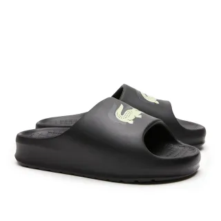 【LACOSTE】SERVE SLIDE 女鞋 鱷魚LOGO厚底防水拖鞋 黑 外出拖鞋 室內拖鞋(45CFA0005_454 24ss)