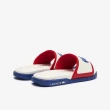 【LACOSTE】SERVE SLIDE 男鞋 雙色鱷魚LOGO拖鞋 藍白 外出拖鞋 室內拖鞋(47CMA0014_W1B 24ss)